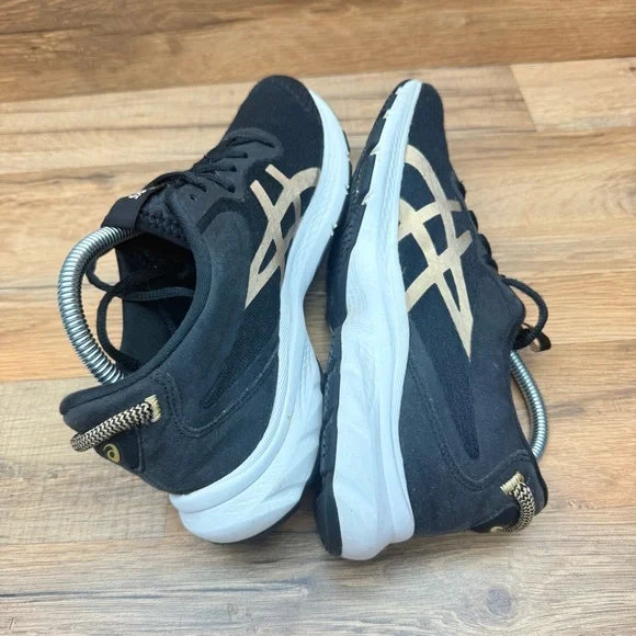 ASICS Dark Black & gold size 9 Athletic Sneakers - Picture 7 of 10